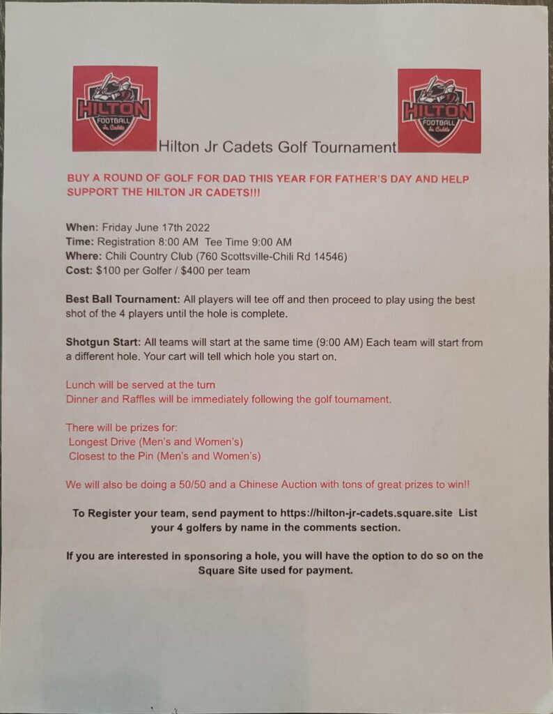 Golf Tournament Details